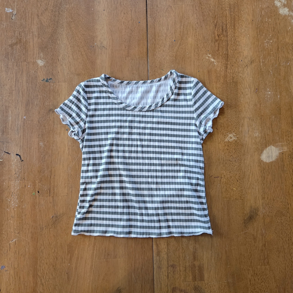 Classic Green Striped Kids Tee
